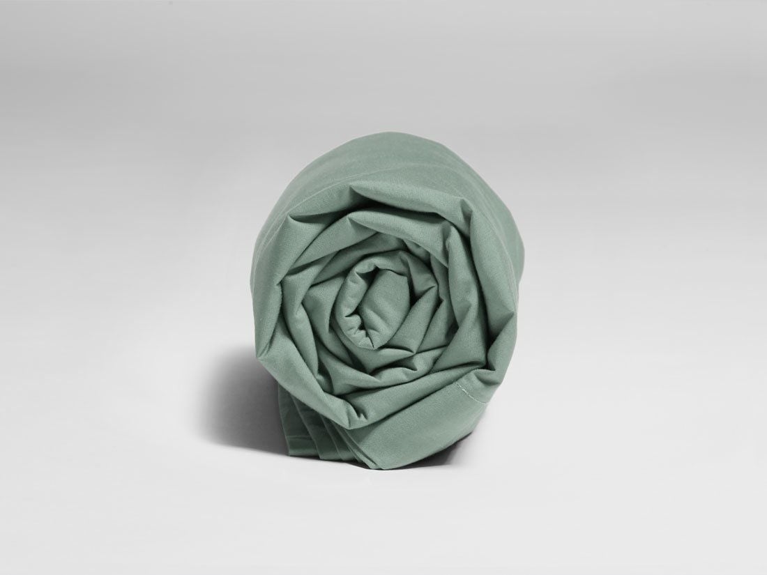 Barnlakan percale jade green