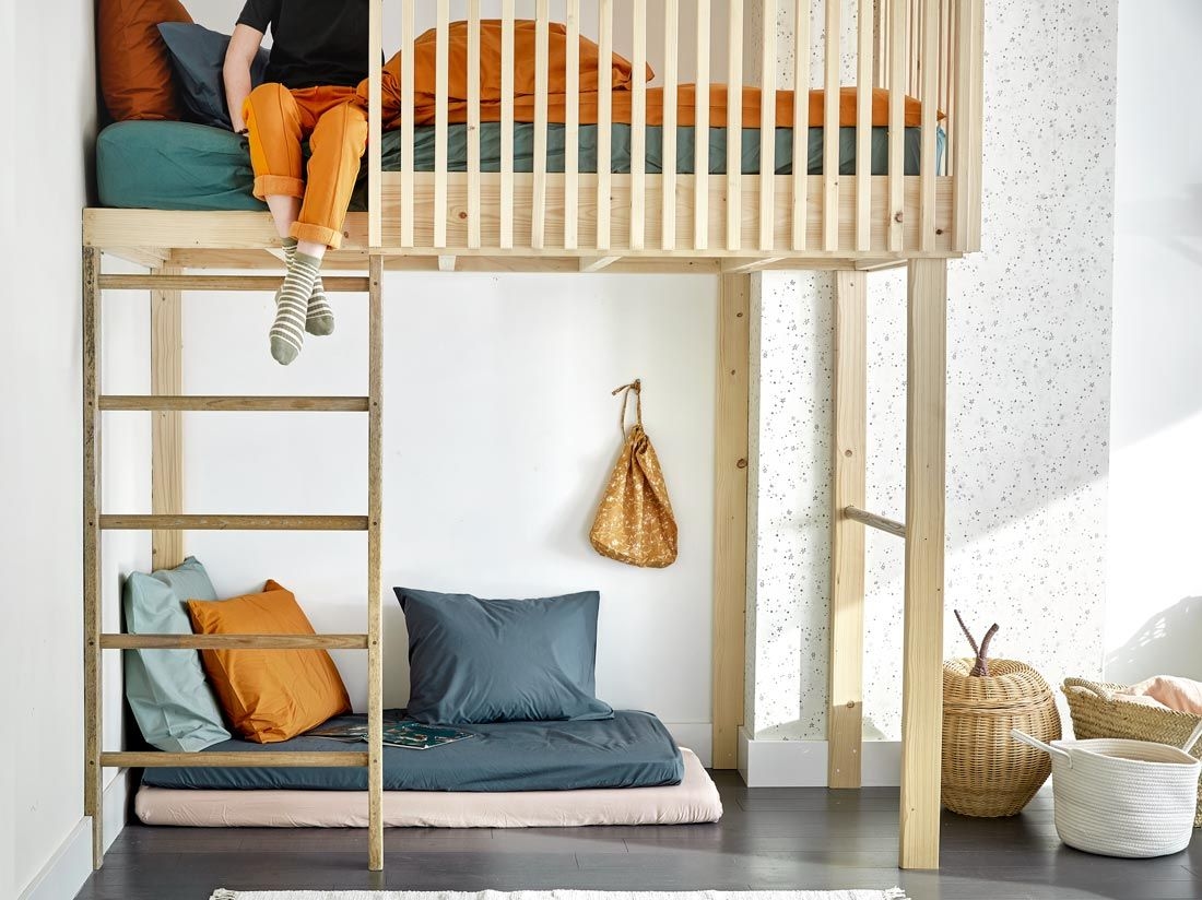 Påslakan för barn percale blue