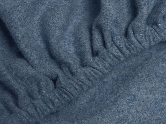 Dra-på-lakan flanell denim blue