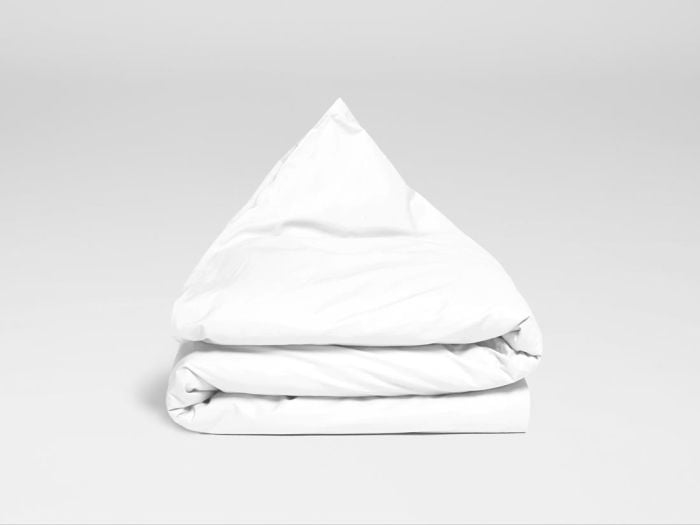 Påslakan för barn bomullssatin pure white