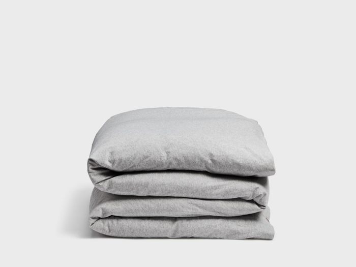 Påslakan för barn jersey white grey