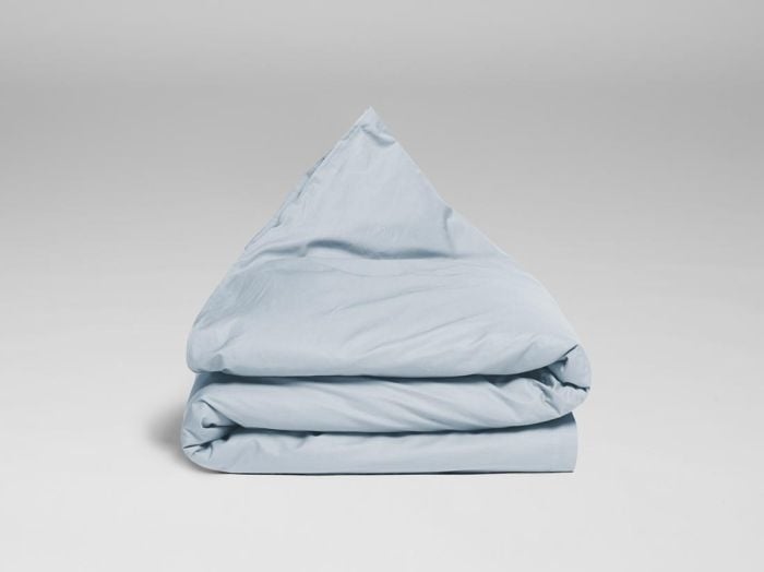 Påslakan för barn bomullssatin sky blue