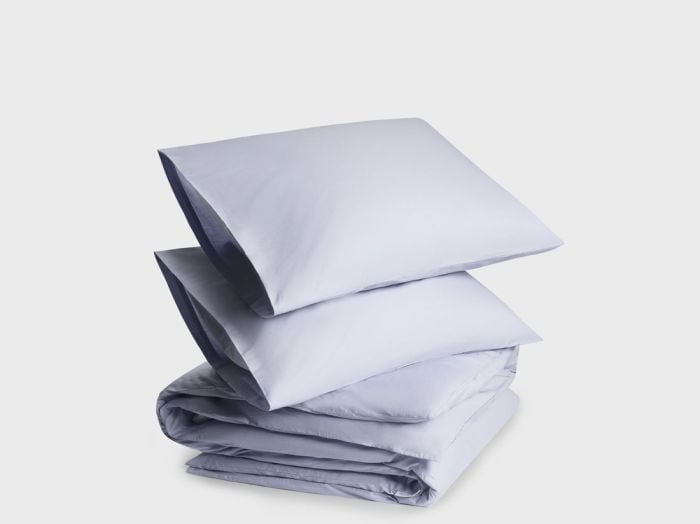 Påslakanset percale lavender blue