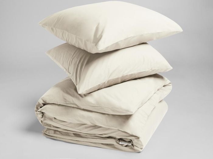 Påslakanset percale white sand